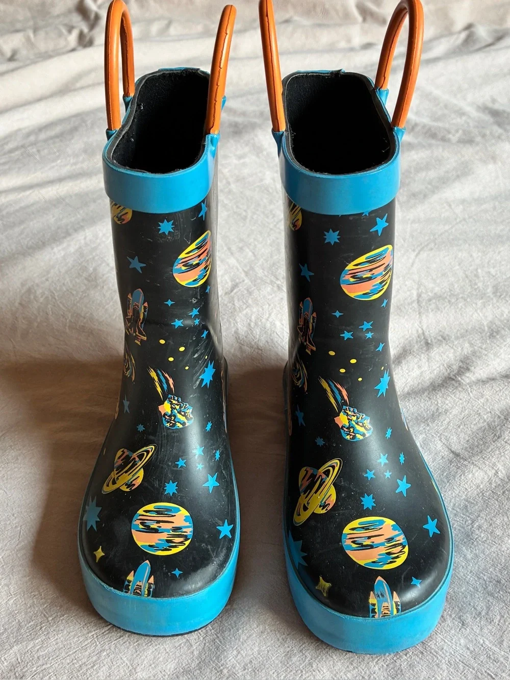Toddler Boy Rain Boot Size 10 Blue Black